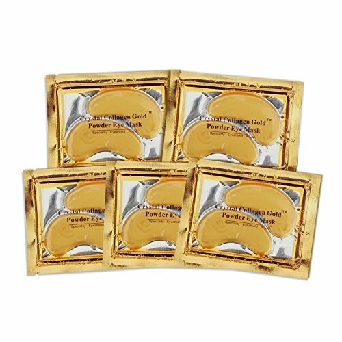 Gold collagen powder eye masks in packaging